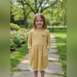 🌞BOGO🌞Old Navy Yellow Striped Kids Dress